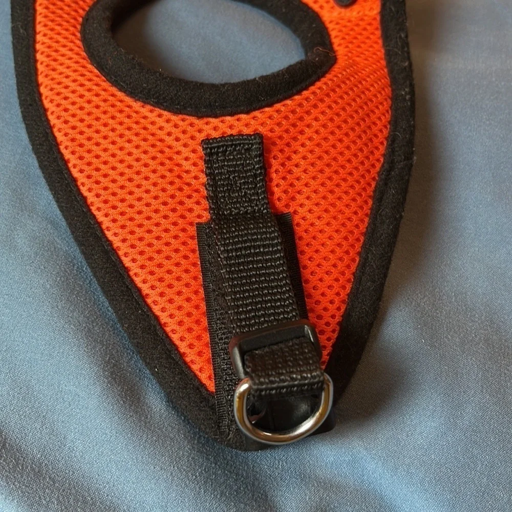🐠Bark Appeal Mesh Step-In Harness Neon Orange with black trim XS BUDGET